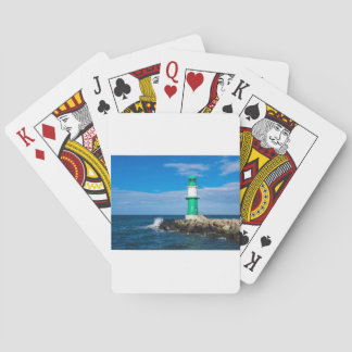 Mole on the Baltic Sea coast in Warnemuende Playing Cards