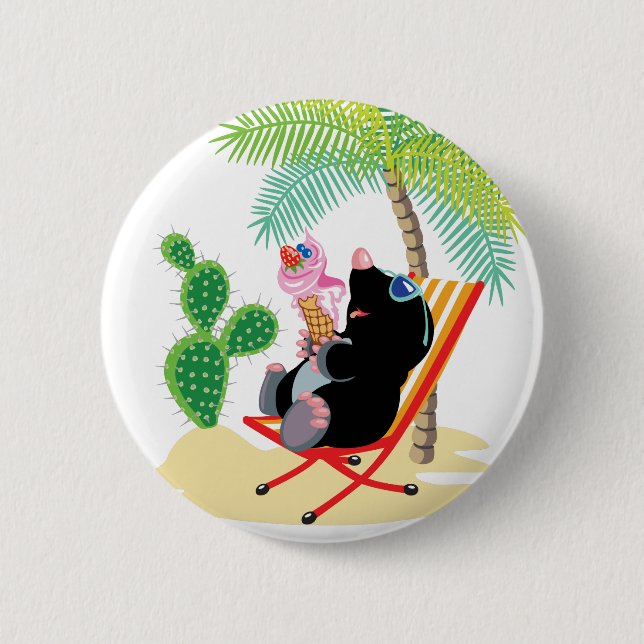 mole on the beach 2 inch round button (Front)