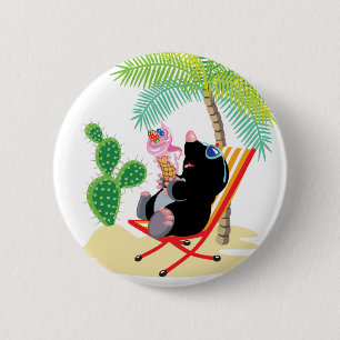 mole on the beach 2 inch round button