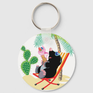 mole on the beach keychain