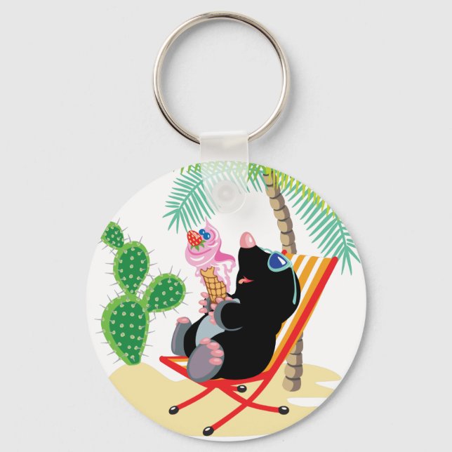 mole on the beach keychain (Front)