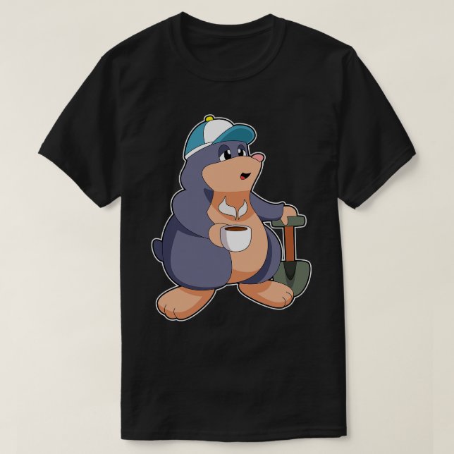 Mole Shovel Coffee T-Shirt (Design Front)