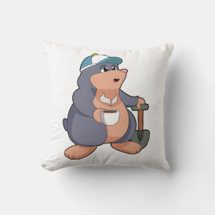 Mole Shovel Throw Pillow