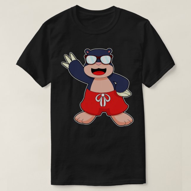 Mole Sunglasses T-Shirt (Design Front)