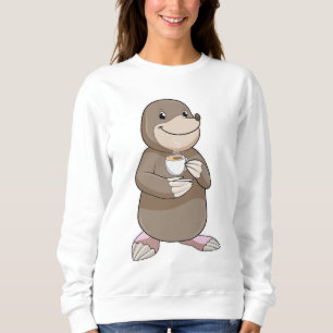 Mole with Coffee Cup Sweatshirt