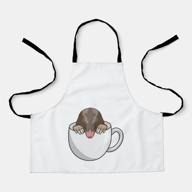 Mole with Cup of Coffee Apron (Front)