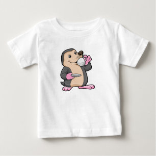 Mole with Cup of Coffee & Saucer Baby T-Shirt