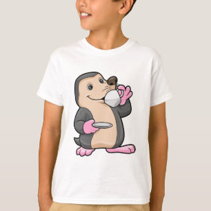 Mole with Cup of Coffee & Saucer T-Shirt