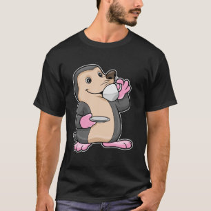 Mole with Cup of Coffee & Saucer T-Shirt