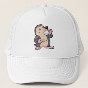 Mole with Cup of Coffee & Saucer Trucker Hat