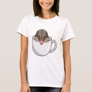 Mole with Cup of Coffee T-Shirt