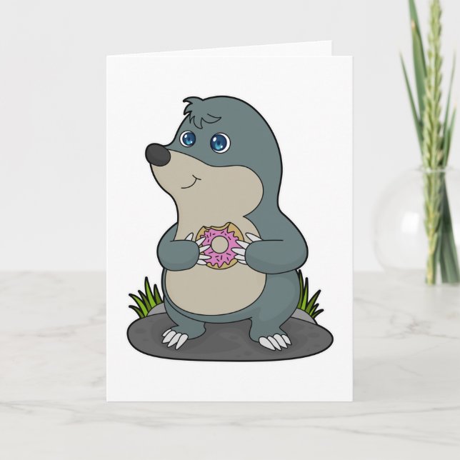Mole with Donut Card (Front)