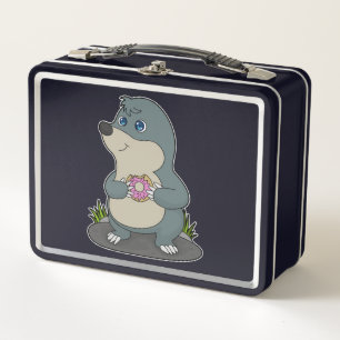 Mole with Donut Metal Lunch Box