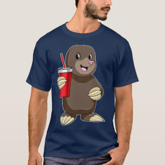 Mole with Drinking mug T-Shirt