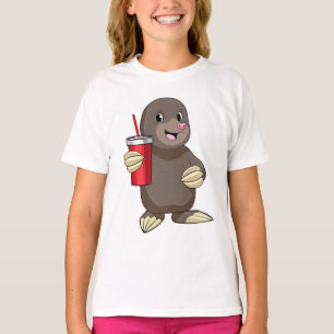 Mole with Drinking mug T-Shirt