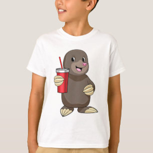 Mole with Drinking mug T-Shirt