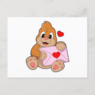 Mole with Heart Envelope Postcard