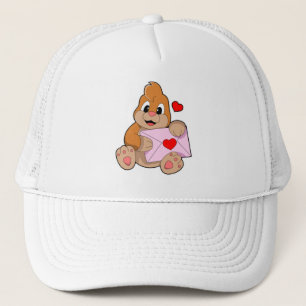 Mole with Heart Envelope Trucker Hat