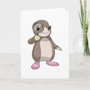Mole with Magnifying glass Card