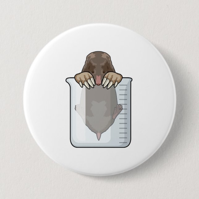 Mole with Measuring cup 3 Inch Round Button (Front)