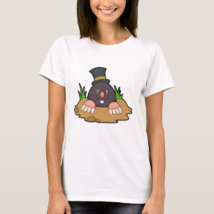 Mole with Molehill & Hat T-Shirt