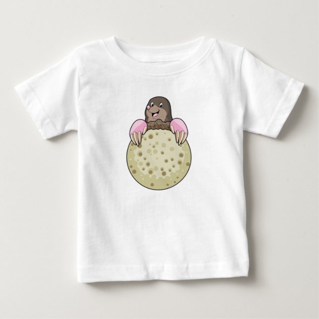 Mole with Moon Baby T-Shirt (Front)