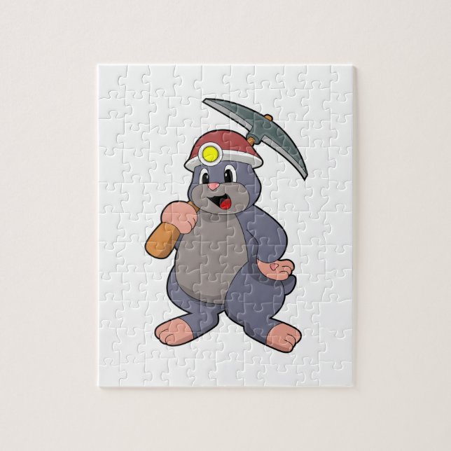 Mole with Pickaxe Jigsaw Puzzle (Vertical)