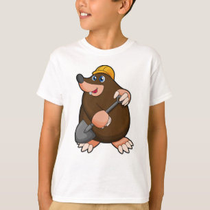 Mole with Shovel & Hard hat T-Shirt