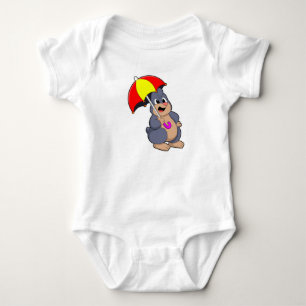 Mole with Umbrella Baby Bodysuit