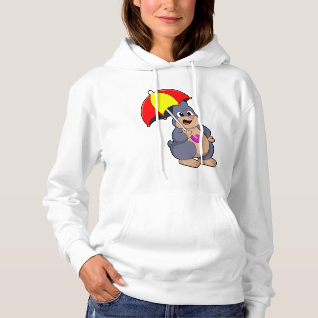 Mole with Umbrella Hoodie (Front)