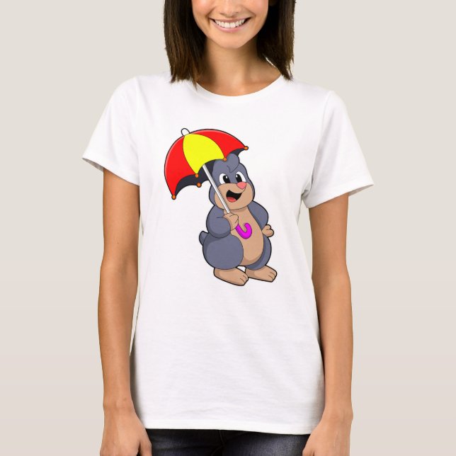 Mole with Umbrella T-Shirt (Front)