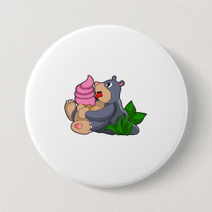 Mole with Waffle ice cream 3 Inch Round Button