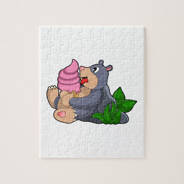 Mole with Waffle ice cream Jigsaw Puzzle (Vertical)