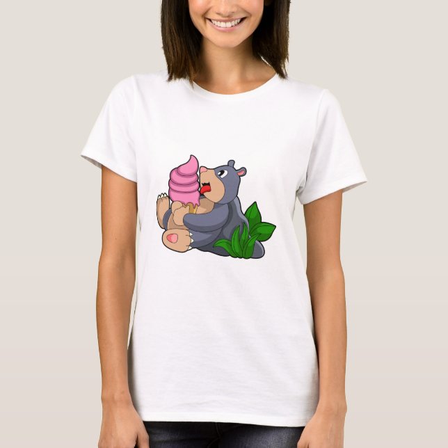 Mole with Waffle ice cream T-Shirt (Front)