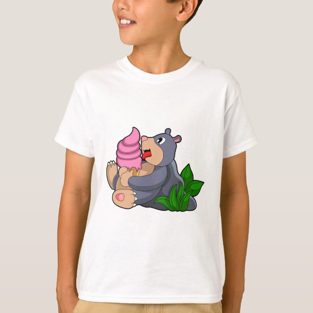 Mole with Waffle ice cream T-Shirt (Front)