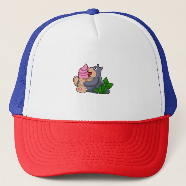 Mole with Waffle ice cream Trucker Hat (Front)