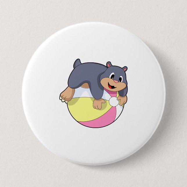 Mole with Water polo.PNG 3 Inch Round Button (Front)