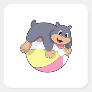Mole with Water polo.PNG Square Sticker