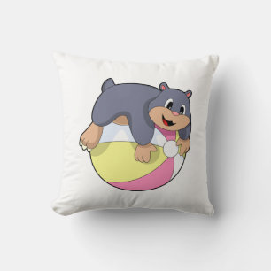 Mole with Water polo.PNG Throw Pillow