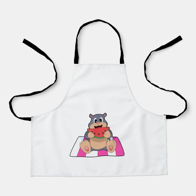 Mole with Watermelon.PNG Apron (Front)