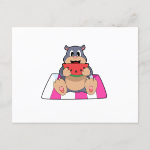 Mole with Watermelon.PNG Postcard