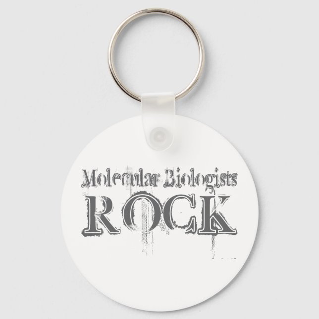 Molecular Biologists Rock Keychain (Front)