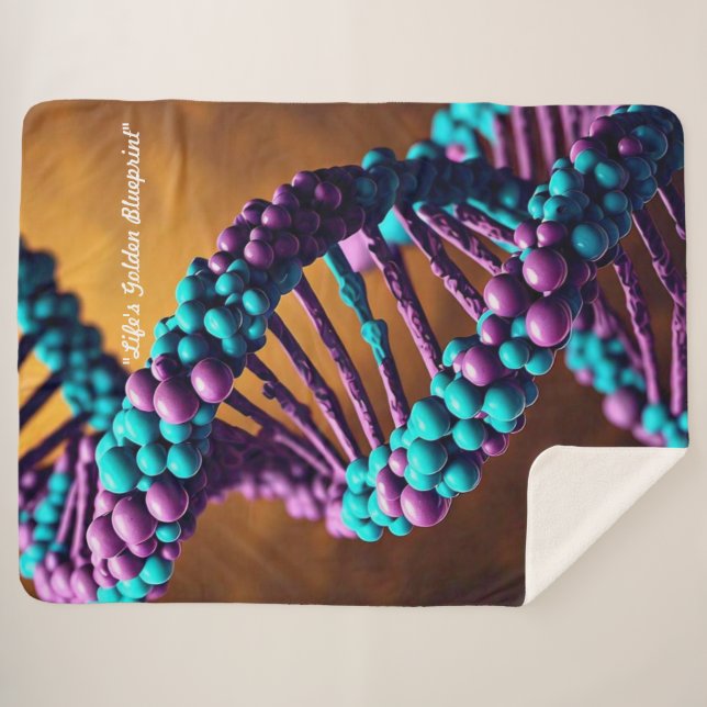 "Molecular Masterpiece" Sherpa Blanket (Front (Horizontal))