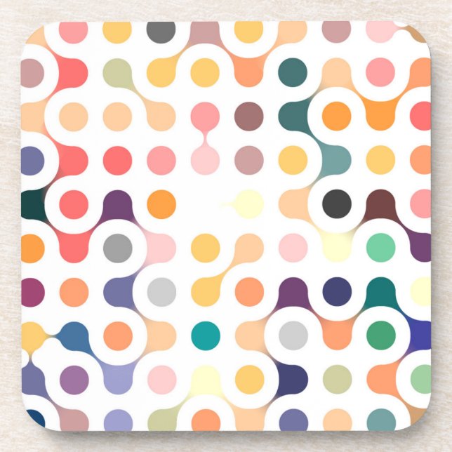 Molecular Structure Pattern Coaster (Front)