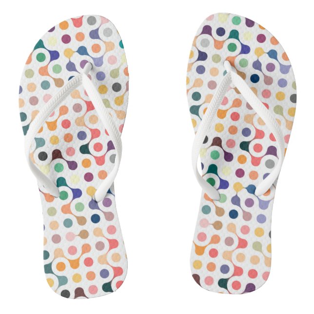 Molecular Structure Pattern Flip Flops (Footbed)