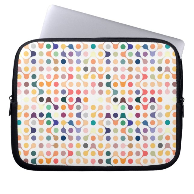 Molecular Structure Pattern Laptop Sleeve (Front)