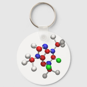 Molecule 3-D Rendering Keychain