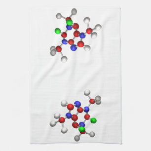 Molecule 3-D Rendering Kitchen Towel