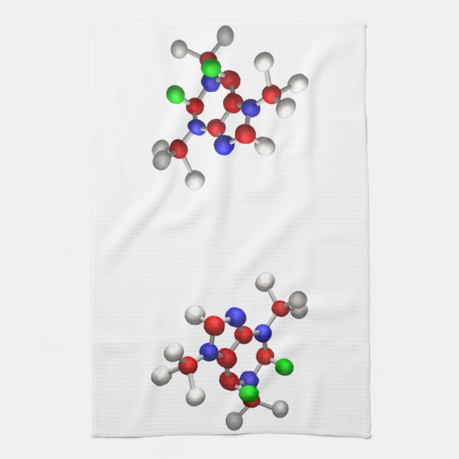 Molecule 3-D Rendering Kitchen Towel (Vertical)