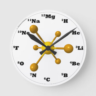 Molecule Clock - Yellow